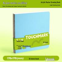 Touchmark Acrylic Marker Painting & Sketching Diary for Art Students - Thickened Small Square Quick Sketch Book white