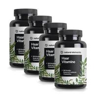 Natural Elements Hair Vitamins Keratin Biotin Selenium Zinc Capsules 4 pcs 180 Tablets