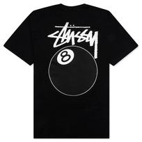 Stussy 8 Ball marškinėliai, dažyti pigmentais, juodi, unisex M black