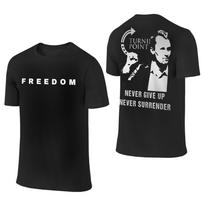 Vyriški Moteriški Marškinėliai Laisvė Charlie Kirk Erelis Malda 100% Medvilnė Marškinėlis Tikras Patriot Marškinėliai Drabužiai 2-pusiai Grafiškai Spausdinti M black