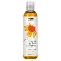 NOW Foods, Solutions, Arnica Soothing Massage Oil, 8 fl oz (237 ml) white