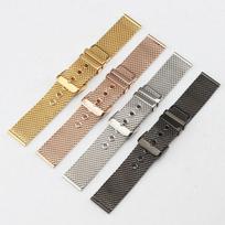 Common Used Stainless steel watch strap Milanese mesh band with needle buckle- Silver Gold Black Bracelet 18 20 22 24mm Stock 24mm auksas