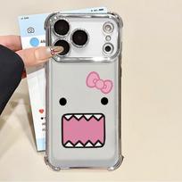 Clear Cover Phone Case for Apple iPhone 16e 16 15 14 Plus 13 12 11 Pro Max 17 Air Anime Doll Domos iPhone17 gray