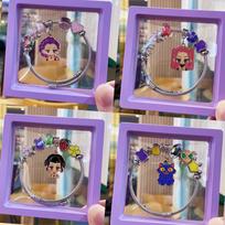 4pcs Kpop Demon Hunters Fans Cartoon Bracelet High-Value Exquisite Bangle Present for Children's Day Boys and Girls Kids white