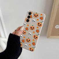 Phone Case For Samsung Galaxy S25 Ultra S24 S23 S22 Plus S21 S20 FE S25Ultra s24FE Cases Silicone Cover Pumpkin Halloween Happy Galaxy S20 Plus gray