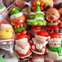 Christmas Stress Balls Slow Rising Squishy Toys Stress Relief Fidget Toys Santa Claus Snowman Christmas Toys Stocking Stuffers green