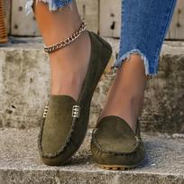 Women's Denim Loafers - Minimalist Low-Top Slip-On Shoes, Pointed Toe Comfortable Casual Outfits for Daily Wear 42