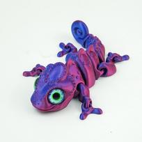 Daugiaspalvis 3D spausdintas chameleono modelis PLA, sąnarių gyvūno figūrėlė, stalo dekoracija