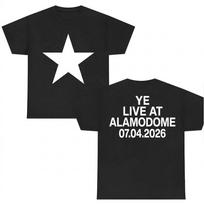 Kanye West Ye Live Alamodome 2026 Žvaigždės Marškinėliai Unisex Visų Dydžių CB1371 M gray