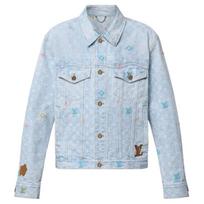 LOUIS VUITTON x Tyler SS24 Denim Jacket Men's Light Blue 1AFRXI 46 white