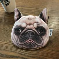 Siberian Husky Dog Pattern Coin Purse Bulldog Card Holder Creative Change Storage Bag  Gift style 1 white