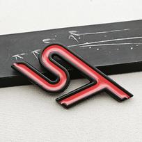 3D Metalinis Raudonas ST Priekinės Grotelių Lipdukas Automobilio Priekinės Grotelės Emblema Ženklelis Chromuotas Lipdukas FORD FIESTA FOCUS MONDEO Automobiliui Automobilio Stilius Sticker raudona juoda spalva