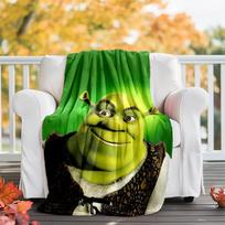 Shrek Theme Printed Blanket - Perfect for Couch, Bed, Travel & Outdoor Use | Machine Washable, Cozy & Durable. 80cmx120cm yellow