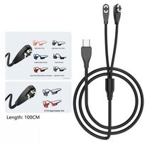 2 viename ausinių USB Type-C greito įkrovimo kabelis, skirtas Shokz AS800/S810/S710 Openswim Pro kaulinio laidumo magnetinis įkroviklio adapteris