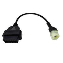 OBD2 to 4-Pin Motorcycle Diagnostic Cable for Hnda EFI Systems 16-Pin to 4-Pin Adapter for Motorcycle Diagnostic Scanner Compatible with Hnda Motor black