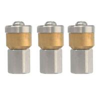 A84X-3X Steel Pressure Washer Drain Sewer Cleaning Pipe Jetter Rotary Nozzle 3 Jet 1/8 Inch F beige