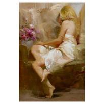 Abstraktus portretas Šiuolaikinės nuogos moters paveikslas aliejiniais dažais ant drobės Menas Seksualios moters kūno sienos paveikslas svetainei Cuadros 40x60cm beige