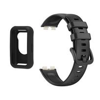 Silikoninis dirželis, skirtas Huawei Band 8 9 apyrankei su minkštu dėklu, keičiamas laikrodžio apyrankės priedai Huawei Band 9 sportinis dirželis Huawei Band 9 black