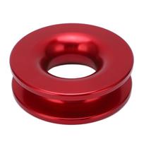 Winch Snatch Recovery Ring 41000lbs Breaking Strength for 7 16in 1 2in Soft Shackle with 3 16in 1 4in 3 8in Ropes Red raudona