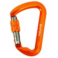 30kN Locking Carabiner Heavy Duty Rock Climbing Carabiner Mountain Caribiniers for Rock Climbing Rappelling and Mountaineering red