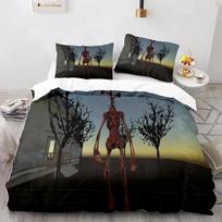 3D Print Siren Head Bedding Set Duvet Cover Sheet Printed Bed Set Pillowcase Bed Full Queen King Size Comforter Bedroom 70x133cm 2pcs black