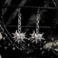 Gothic Spiky Heart Tassel Dangle Earrings For Women Y2K Punk Thorns Spiked Heart Drop Earrings Grunge  Emo Jewelry black