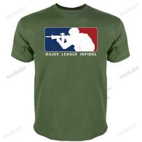 Major League Infidel Military USMC Marines Special Ops Black TShirt Mens Summer Style Tee Shirt Adults TShirt Euro Size 4XL blue