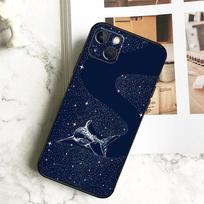 Starry Orca Whale Shark Phone Case For iPhone 17 16 15 14 13 12 11 Pro Max Plus 12 13 Mini 16e 17 Air Cover Coque iPhone 13 gray