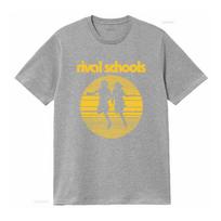 Vintage 90s Rival Schools Band T Shirt for Retro Style Vintage Washed Streetwear Comfortable Casual Soft Fashion Homme Stylish 3XL yellow