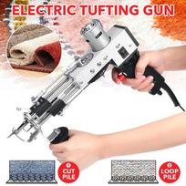 70W 110- 240V 10000r/min Hand Gun Carpet Weaving Flocking Machine Cut Pile Loop Pile Power Tool EU Plug Electric Carpet Tufting Guns Loop Pile black