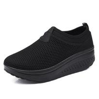 Breathable Mesh Sports Shoes with Lining, Thick Sole, EVA Lightweight Platform, Style 809 41 juoda