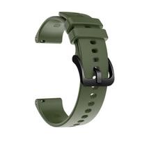 Laikrodžio apyrankė 20 mm / 22 mm languota minkšta silikoninė laikrodžio apyrankės riešo dirželio pakeitimas, skirtas Garmin Venu SQ / Venu / Vivoactive 3 4 / Forerunner 245 20 mm armijos žalia spalva