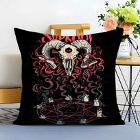 Slipknot Cushion Cover Washable Linen Pillowcase Soft For Sofa Bed Cozy Home Room Decor Peach skin 18*18(CM)-1Pcs gray