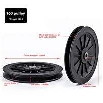 50–160 mm universalus sporto salės guolio skriemulys, nailono guolio skriemulys, rato trosas, fitneso guolio skriemulys, fitneso įranga 160mm
