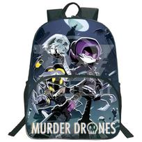 Anime Murder Drones School Backpack Students Boys Girl Cartoon School Bags Waterproof Children Backpack Laptop Bag Mochila Gift gray