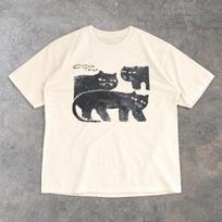 2026 Hot Sale Vintage Alternative Rock T‑Shirt Men Women Cocteau Twins Retro Hand Drawn Black Cat Graphic Print Crewneck Short Sleeve Tops XL gray