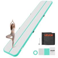 VEVOR pripučiamas gimnastikos oro čiužinys 5m Treniruočių čiužiniai su elektriniu siurbliu, 10 cm storio tvirtas akrobatikos takas