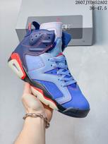 Air Jordan 6 Retro Aukštakulniai Krepšinio Batai, Su 6-os kartos Air amortizacija ir Karvės odos medžiaga. 43 blue