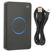 ID Card Reader R80D 125kHz Plug and Play USB Interface ID Card Reader with LED Indicator Light/Buzzer black