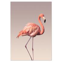 Šiaurės šalių drobės tapyba Romantiškas flamingo rožių jūros bangų spaudinys Piešimas gyvūnams Šiuolaikinis sienų menas Plakatas namų dekoravimas be rėmelio 30cm×40cm NoFrame beige