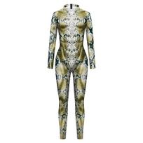 Moterys Vyrai Gyvūnai Gyvatė Python 3D Spausdinti Kombinezonas Unisex Punk Muscle Helovinas Cosplay Kostiumai Suaugusiesiems Vakarėlis Vaidmenų žaidimas Apranga L gray