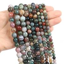 Natūralaus akmens karoliukai Tigro akis Amazonitas Rožinis kvarcas Turkiai Obsidianas Agatai Karoliukai papuošalų gamybai „pasidaryk pats“ apyrankė 4 6 8 10 mm 6mm  60pcs