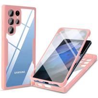 360 Skaidrus dėklas Samsung Galaxy S21 S22 S23 Plus S25 S24 Ultra A56 A36 A26 A16 A06 A55 A36 AA54 Ekrano pilnos apsaugos dangtelis Galaxy A54 5G gray