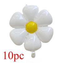 10 vnt Daisy Balloon Didžiuliai baltos gėlės aliuminio folijos balionai gimtadieniui Baby Shower Vestuvių Daisy vakarėlio dekoravimo reikmenys 10PCS white