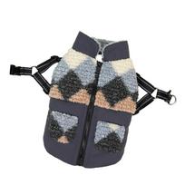 Warm Dog Jacket Built-In Chest Straps Reflective Vest Dog Vest Skin Friendly Thickened Winter Pet Clothes Winter Season XS pilka