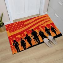 Red Dead Redemption 2 Print Doormat Anti-slip Area Rug for Living Room Bedroom Sofa Doormat Floor Carpet Decor 60cmx90cm orange