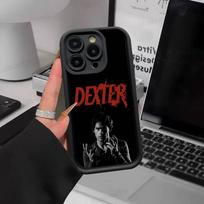 Filmo D-Dexter telefono dėklas, skirtas iPhone 17 16 15 14 13 12 11 Pro Max Plus Mini, laimės apsauginis dėklas iPhone 15 gray