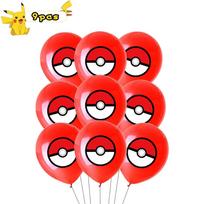 9/18 vnt. Pokemono latekso balionai Gimimo datos dekoracijos Animacinių filmukų Pikachu Squirtle personažai Latekso balionai Vaikų kūdikio šventė 18pcs