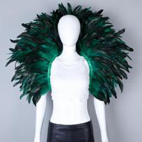 Prabangus plunksnų šalis Cosplay Dizainerio Punk Helovinas Karnavalo Kaukolių Baliaus Aksesuaras Elegantiška apranga šventinėms progoms white