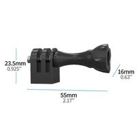 Mini 1/4  M6 trikojo varžto adapteris Aliuminio monopodo tvirtinimo pagrindas 13 12 11 10 9 veiksmo kamerų priedams gray